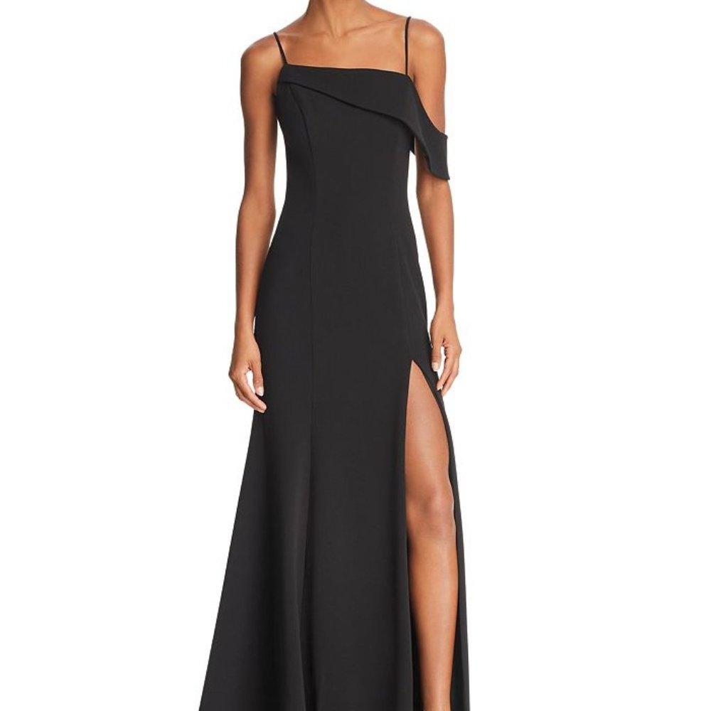 New Aqua Asymmetric One Shoulder Cocktail Formal Gown Size 6